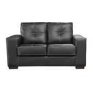 Sofá 2 Lugares Olga 151cm Couro Preto - Sallar Home