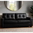 Sofá 2 Lugares Olga 206cm Couro Preto - Sallar Home