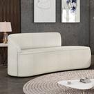 Sofá 2 Lugares Orgânico 140 cm Morgan Bouclê Off White