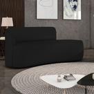 Sofá 2 Lugares Orgânico 140 cm Morgan Linho Preto