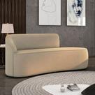 Sofá 2 Lugares Orgânico 140 cm Morgan Suede Marrom Rato