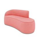 Sofá 2 Lugares Orgânico 140 Cm Morgan Suede Rosê D03 - D'rossi