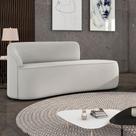 Sofá 2 Lugares Orgânico 140 cm Morgan Veludo Cinza