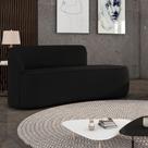 Sofá 2 Lugares Orgânico 140 cm Morgan Veludo Preto