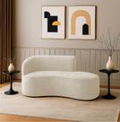 Sofá 2 Lugares Orgânico 140cm Morgan Cotelê Ext/Veludo Off White D03 - D Rossi