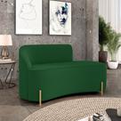 Sofá 2 Lugares Orgânico 140cm Pé Dourado Morgan Suede Verde Sofá 2 Lugares Orgânico 140cm Pé Dourado Morgan Suede Verde