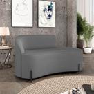Sofá 2 Lugares Orgânico 140cm Pé Ferro Preto Morgan Linho Grafite Sofá 2 Lugares Orgânico 140cm Pé Ferro Preto Morgan Linho Grafite