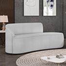 Sofá 2 Lugares Orgânico 160cm Morgan Bouclê Cinza