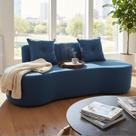 Sofá 2 Lugares Orgânico Curvo Madrid 150cm Bouclé