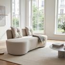 Sofá 2 Lugares Orgânico Curvo Madrid 150cm Bouclé Sofá 2 Lugares Orgânico Curvo Madrid 150cm Bouclé