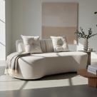 Sofá 2 Lugares Orgânico Curvo Madrid 150cm Linho Sofá 2 Lugares Orgânico Curvo Madrid 150cm Linho