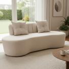 Sofá 2 Lugares Orgânico Curvo Madrid 150cm Suede