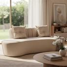 Sofá 2 Lugares Orgânico Curvo Madrid 150cm Veludo