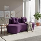 Sofá 2 Lugares Orgânico Curvo Madrid 150cm Veludo Roxo