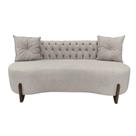 Sofá 2 Lugares Orgânico Curvo Tókio 150cm Bouclé Bege