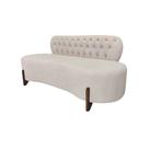 Sofá 2 Lugares Orgânico Curvo Tókio 150cm Couro Bege