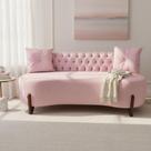 Sofá 2 Lugares Orgânico Curvo Tókio 150cm Couro Rosa Bebê