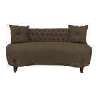 Sofá 2 Lugares Orgânico Curvo Tókio 150cm Linho Marrom