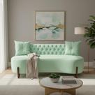 Sofá 2 Lugares Orgânico Curvo Tókio 150cm Veludo Acqua