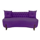Sofá 2 Lugares Orgânico Curvo Tókio 150cm Veludo Roxo