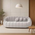 Sofá 2 Lugares Orgânico Para Sala Cloud Bouclê E03 - D'rossi Cor Cinza Claro Sofá 2 Lugares Orgânico Para Sala Cloud Bouclê E03 - D'rossi Cor Cinza Claro