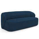 Sofá 2 Lugares Orgânico Para Sala de Estar Living 170cm Heidy F04 Veludo Azul - Lyam Decor