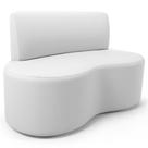 Sofá 2 Lugares Orgânico Para Sala de Estar Living Larissa L02 Facto Branco - Lyam Decor