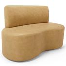 Sofá 2 Lugares Orgânico Para Sala de Estar Living Larissa L02 material sintético Fendi - Lyam Decor