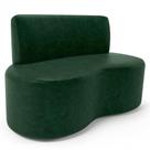 Sofá 2 Lugares Orgânico Para Sala De Estar Living Larissa L02 material sintético Verde - Lyam Decor