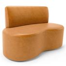 Sofá 2 Lugares Orgânico Para Sala de Estar Living Larissa L02 material sintético Whisky - Lyam Decor Sofá 2 Lugares Orgânico Para Sala de Estar Living Larissa L02 material sintético Whisky - Lyam Decor