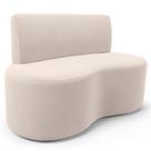 Sofá 2 Lugares Orgânico Para Sala de Estar Living Larissa L02 Suede Bege - Lyam Decor Sofá 2 Lugares Orgânico Para Sala de Estar Living Larissa L02 Suede Bege - Lyam Decor