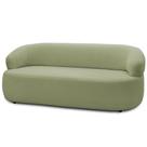 Sofá 2 Lugares Orgânico Sala de Estar Living 140cm Carmen F04 Bouclê Verde Oliva - Lyam Decor