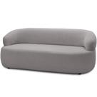 Sofá 2 Lugares Orgânico Sala De Estar Living 140cm Carmen F04 Veludo Cinza - Lyam Decor