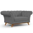 Sofá 2 Lugares Para Sala de Estar Império 150 cm D02 Corano Cinza C-03 - Lyam Decor