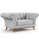 Sofá 2 Lugares Para Sala de Estar Império 150 cm D02 Linho Cinza D-315 - Lyam Decor