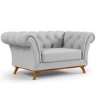 Sofá 2 Lugares Para Sala de Estar Império 150 cm D02 Linho Cinza D-315 - Lyam Decor