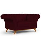 Sofá 2 Lugares Para Sala de Estar Império 150 cm D02 Veludo Marsala D-278 - Lyam Decor Sofá 2 Lugares Para Sala de Estar Império 150 cm D02 Veludo Marsala D-278 - Lyam Decor