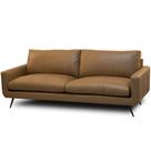 Sofá 2 Lugares Para Sala de Estar Living Industrial 183cm Dijon L06 Couro Camel - Lyam Decor