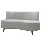 Sofá 2 Lugares para Sala Living 135cm Pés Palito Korah K04 Linho Cinza - Mpozenato