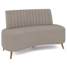 Sofá 2 Lugares para Sala Living 135cm Pés Palito Tamar K04 Bouclê Bege Escuro - Mpozenato