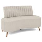 Sofá 2 Lugares para Sala Living 160cm Pés Palito Tamar K04 Bouclê Bege - Mpozenato