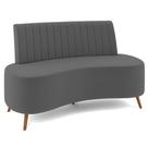 Sofá 2 Lugares para Sala Living 160cm Pés Palito Tamar K04 Veludo Cinza Escuro - Mpozenato