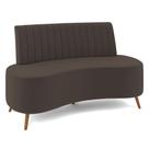 Sofá 2 Lugares para Sala Living 160cm Pés Palito Tamar K04 Veludo Marrom - Mpozenato Sofá 2 Lugares para Sala Living 160cm Pés Palito Tamar K04 Veludo Marrom - Mpozenato