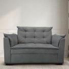 Sofá 2 Lugares Para Sala Moderno Confortável Alicia Suede cinza