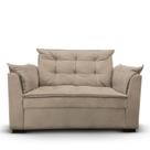 Sofá 2 Lugares Para Sala Moderno Confortável Andreia Suede Bege