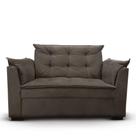Sofá 2 Lugares Para Sala Moderno Confortável Andreia Suede Marrom