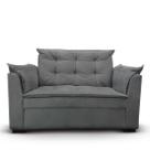 Sofá 2 lugares Para Sala Moderno Confortável Elegance Suede Cor:Azul Marinho