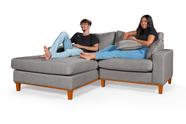 Sofá 2 Lugares Paris Living Com Chaise Essencial Estofados