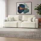 Sofá 2 Lugares Reclinável 152cm Modulado Console USB Benedict Boucle K01 - D Rossi