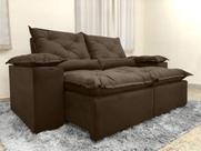 Sofá 2 Lugares Retrátil e Reclinável 1,80 Metros Alpoim Estofados Marrom 200 Athenas